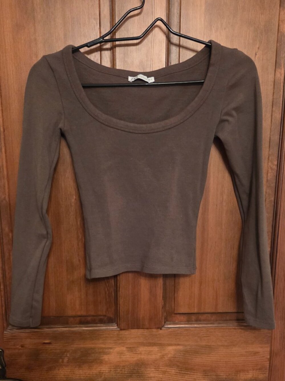 ZARA Women's Long Sleeve Basic T-Shirt- Size Small